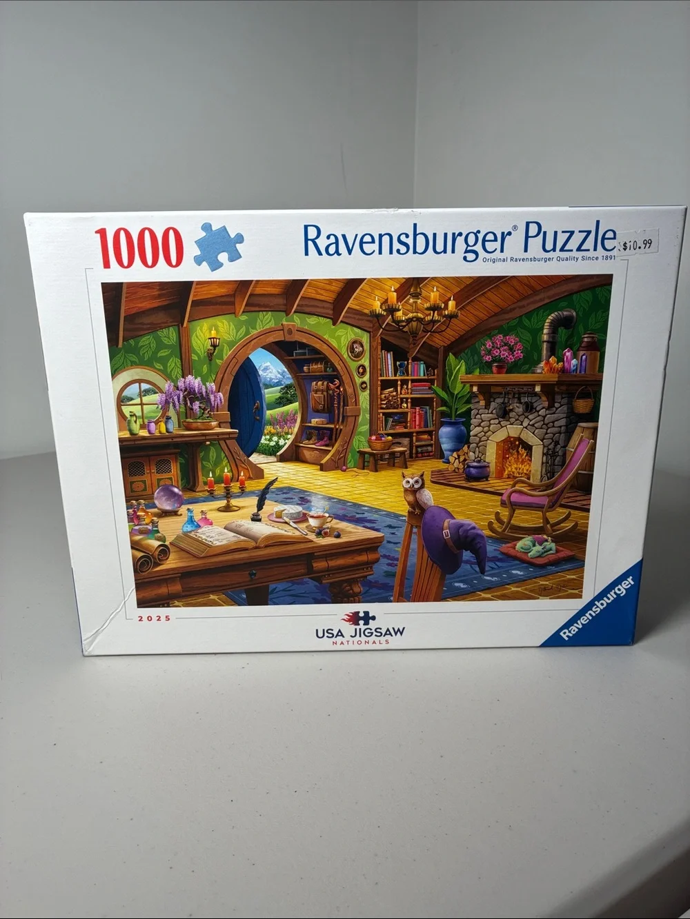 Ravensburger Cozy Hobbit Interior Puzzle — Blue, Green, Purple & Yellow Artwork